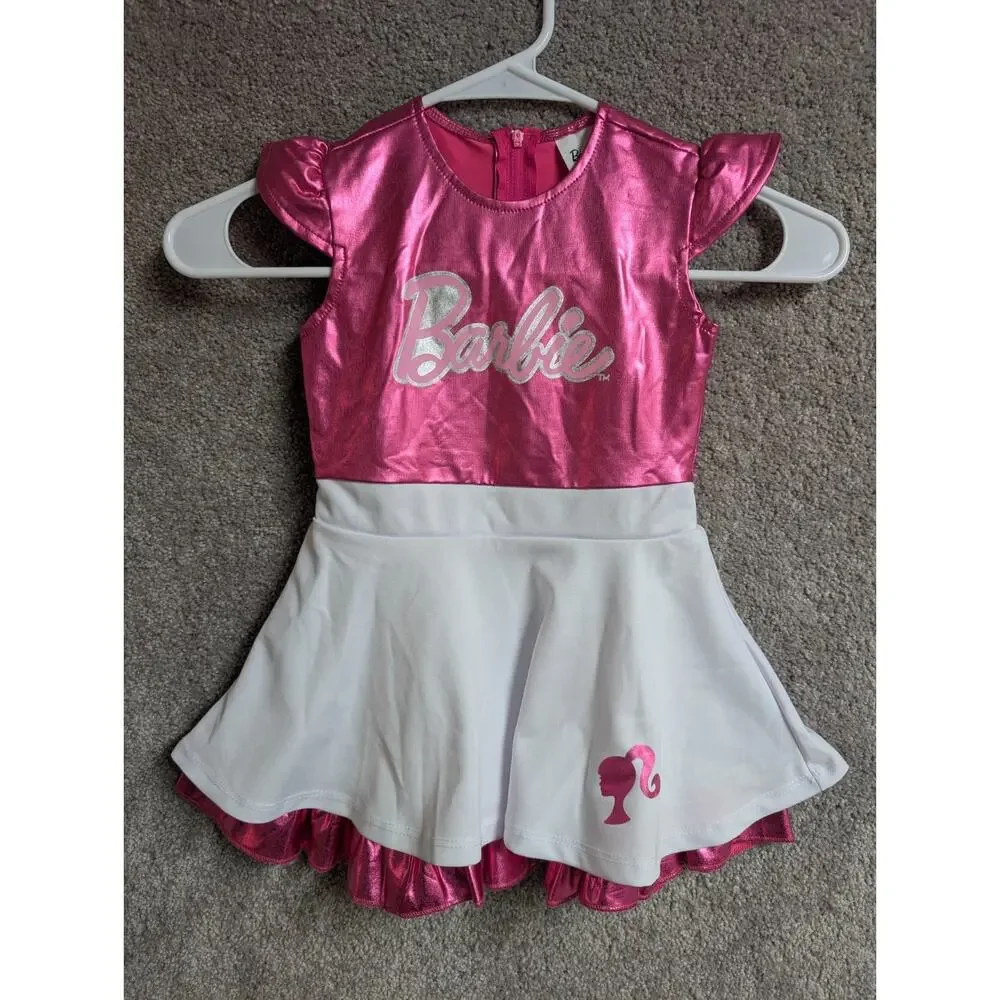 Spirit Halloween Costume Toddler Barbie 2T Dress & Headband